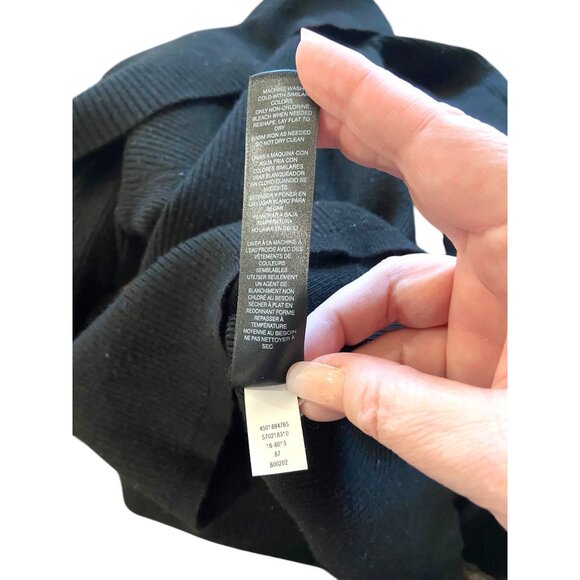 White House Black Market Off Shoulder Sweater Black Size SP - Picture 5 of 12